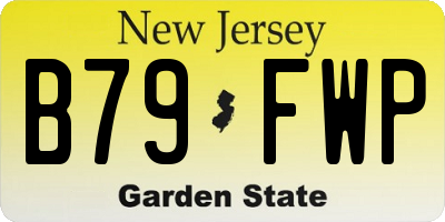 NJ license plate B79FWP
