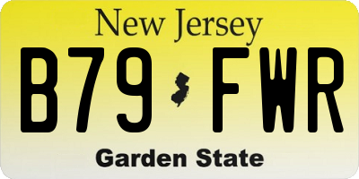 NJ license plate B79FWR