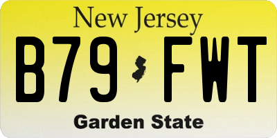 NJ license plate B79FWT
