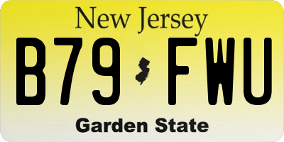 NJ license plate B79FWU