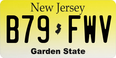 NJ license plate B79FWV