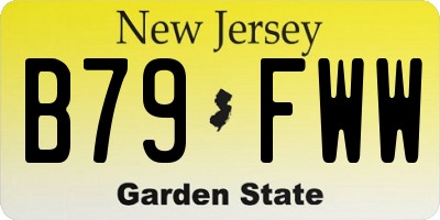 NJ license plate B79FWW