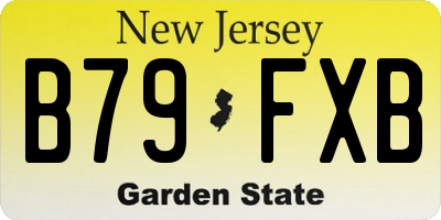 NJ license plate B79FXB