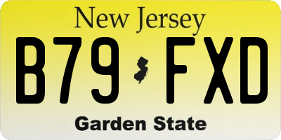 NJ license plate B79FXD