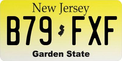 NJ license plate B79FXF