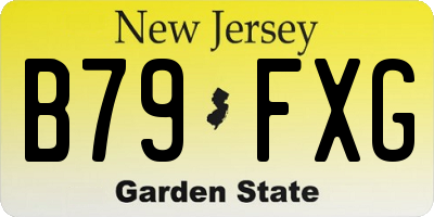 NJ license plate B79FXG