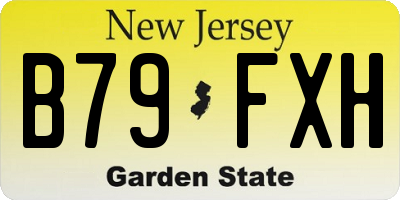 NJ license plate B79FXH
