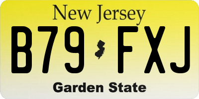 NJ license plate B79FXJ