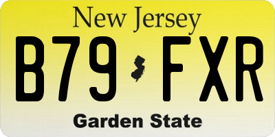 NJ license plate B79FXR