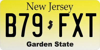 NJ license plate B79FXT