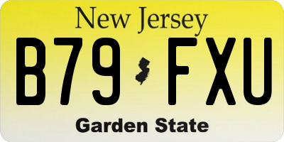 NJ license plate B79FXU