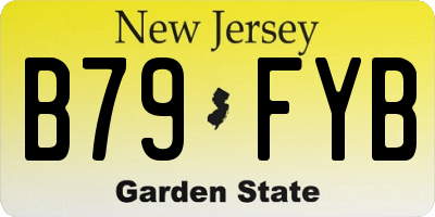 NJ license plate B79FYB