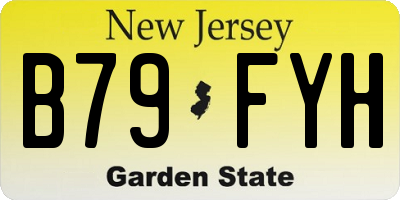 NJ license plate B79FYH