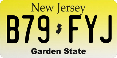 NJ license plate B79FYJ