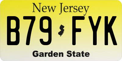 NJ license plate B79FYK