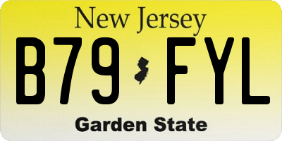 NJ license plate B79FYL