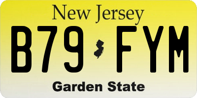 NJ license plate B79FYM