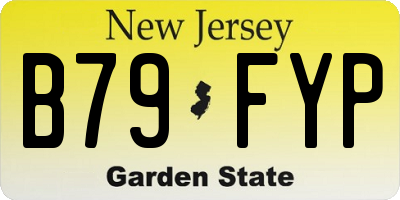 NJ license plate B79FYP