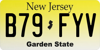 NJ license plate B79FYV
