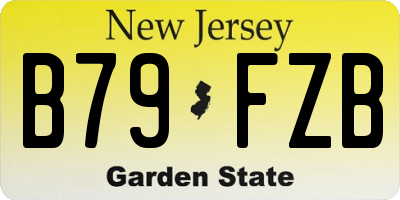 NJ license plate B79FZB