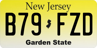 NJ license plate B79FZD