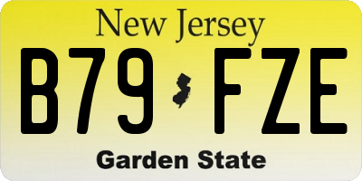 NJ license plate B79FZE