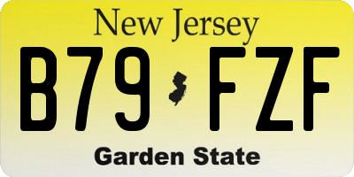 NJ license plate B79FZF