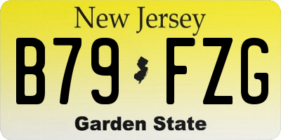 NJ license plate B79FZG