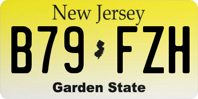 NJ license plate B79FZH