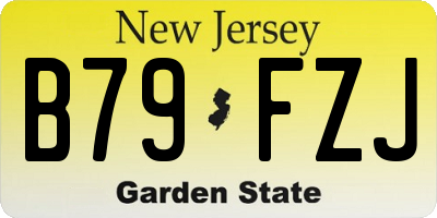 NJ license plate B79FZJ