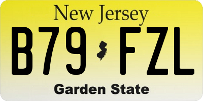 NJ license plate B79FZL