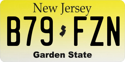 NJ license plate B79FZN