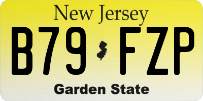NJ license plate B79FZP