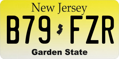 NJ license plate B79FZR