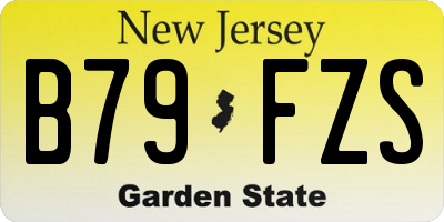 NJ license plate B79FZS