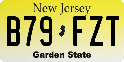 NJ license plate B79FZT