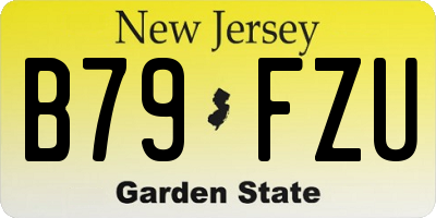 NJ license plate B79FZU