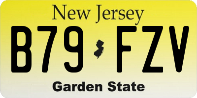 NJ license plate B79FZV