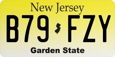 NJ license plate B79FZY
