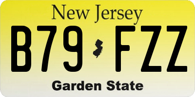 NJ license plate B79FZZ