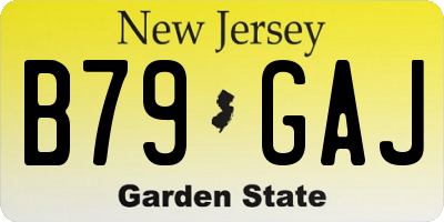 NJ license plate B79GAJ
