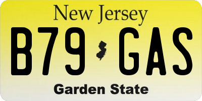 NJ license plate B79GAS