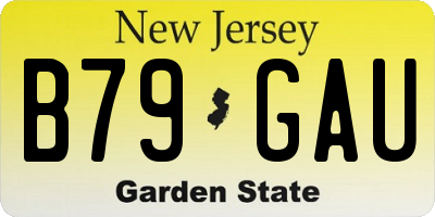 NJ license plate B79GAU
