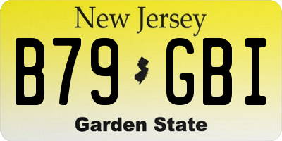 NJ license plate B79GBI