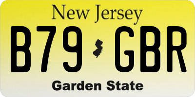 NJ license plate B79GBR