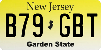 NJ license plate B79GBT