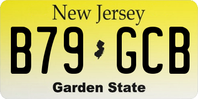 NJ license plate B79GCB