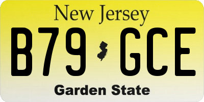 NJ license plate B79GCE