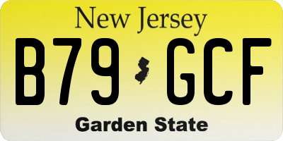 NJ license plate B79GCF