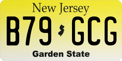 NJ license plate B79GCG